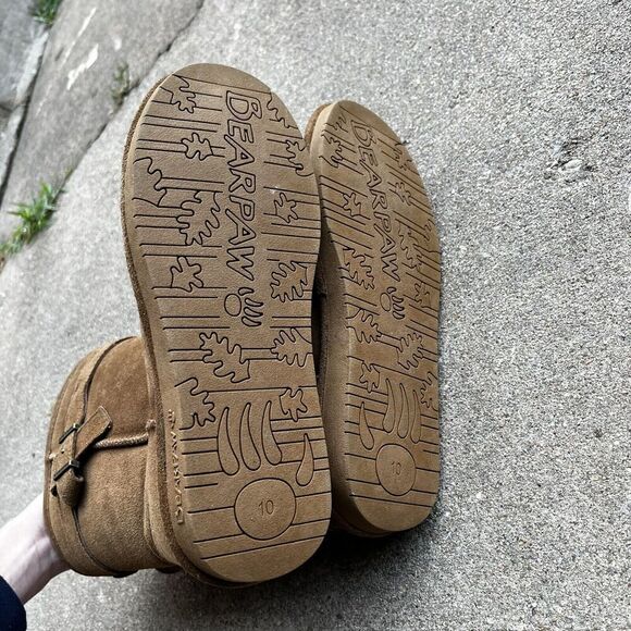 Bearpaw Val Brown Suede Wool Sheepskin Lined Winter Boots Shoes Womens Size 10 - Picture 7 of 15